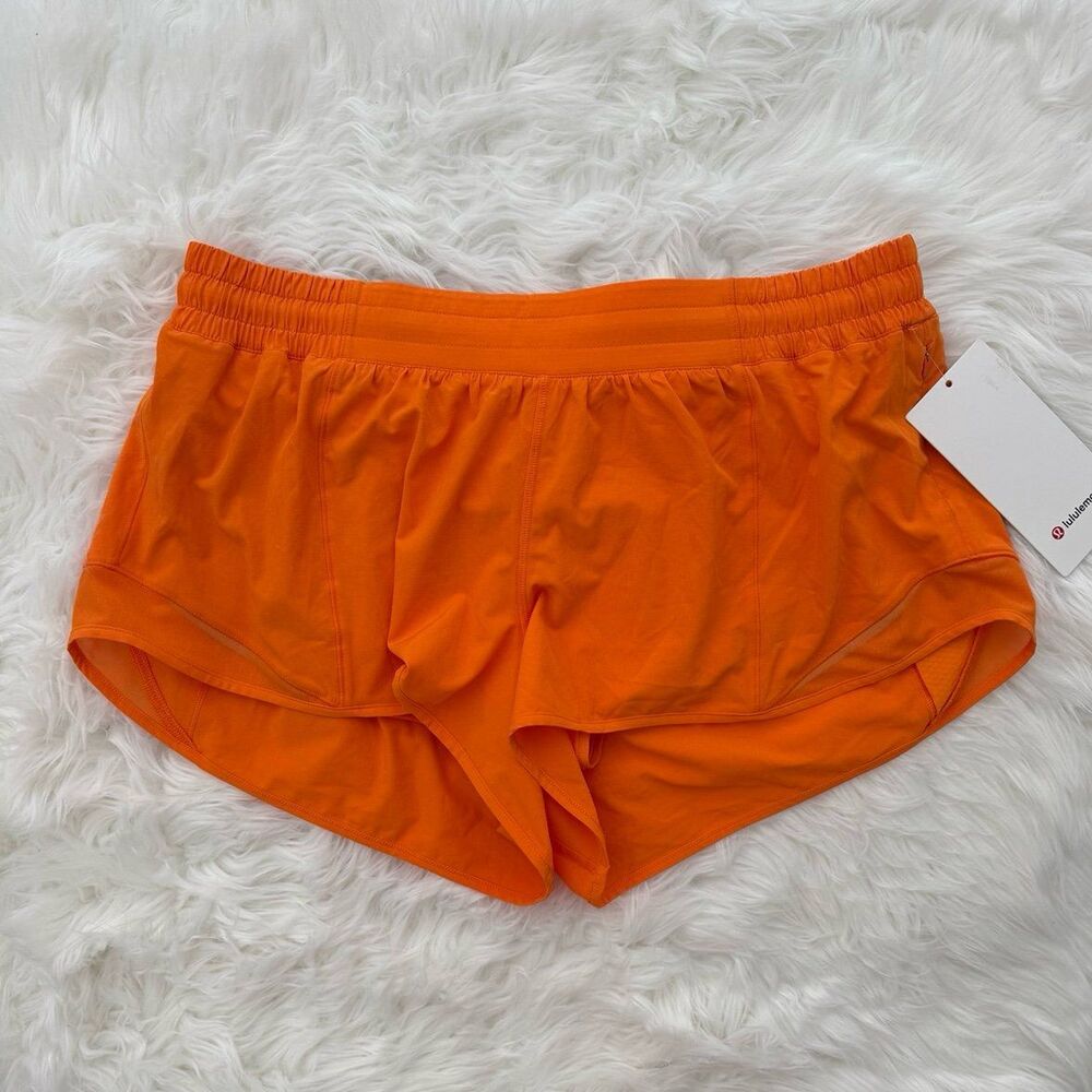 Lululemon Hotty Hot Low Rise Lined Short 2.5" Lit Orange Size 14